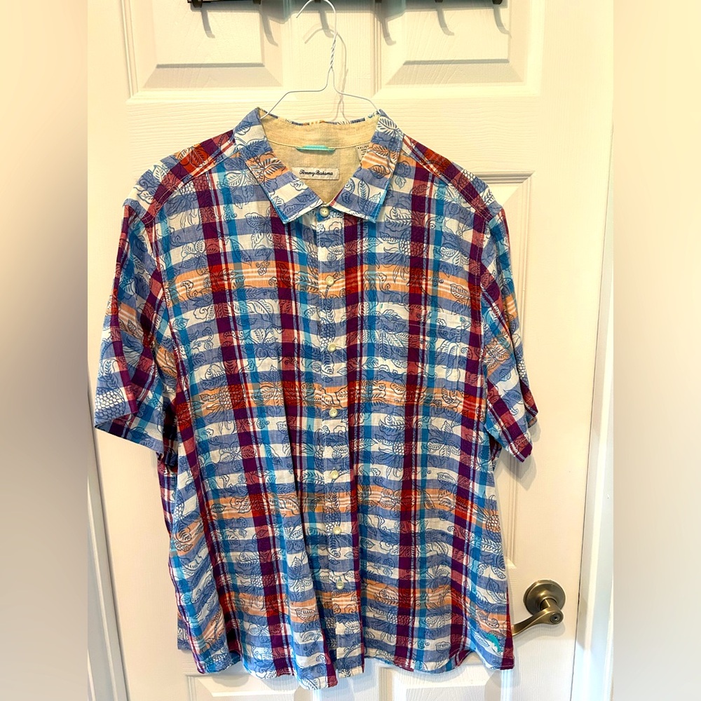 Tommy Bahama button down shirt in like new condition- size 2XL